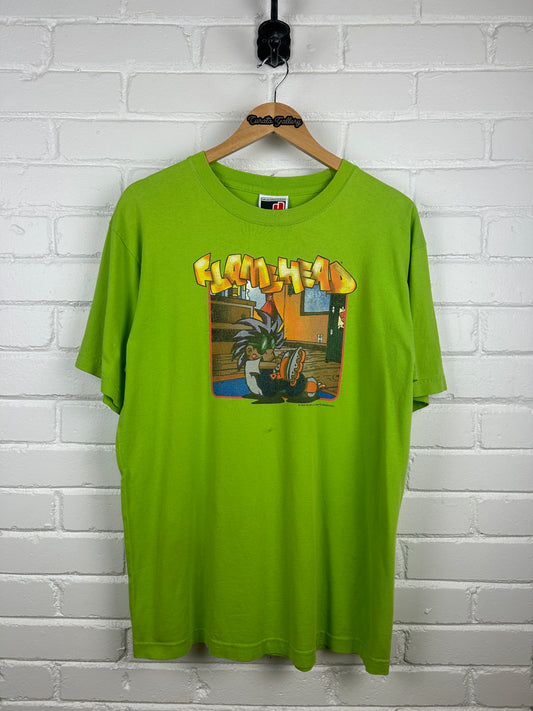 Vintage 2000 Jnco Y2K Flame Head USA Graphic T Shirt Size XL