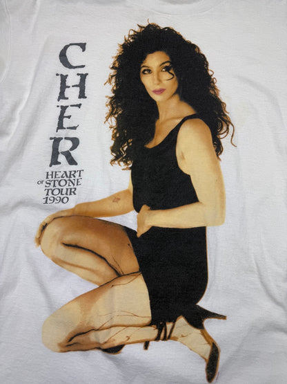 Vintage 1990 Heart Of Stone Tour Pop Music T Shirt Size XL 90s