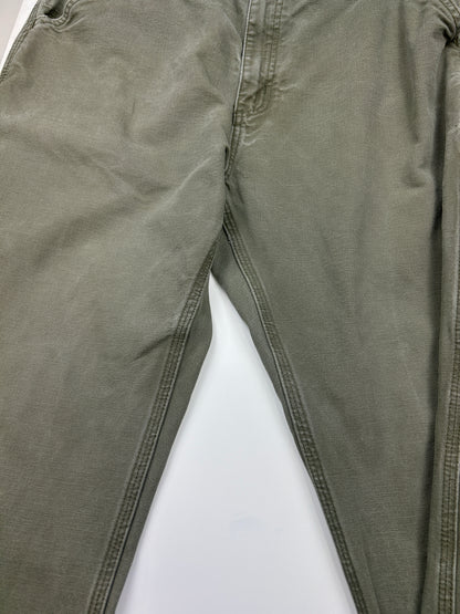 Carhartt Canvas Work Wear Carpenter Pants Size 38W Sage Green