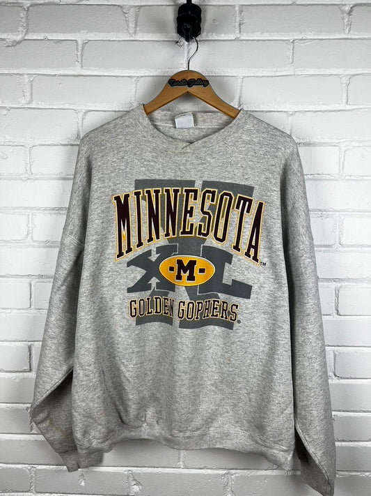 Vintage 90s Minnesota Golden Gophers Coliegate Big Graphic Sweatshirt Size XXL