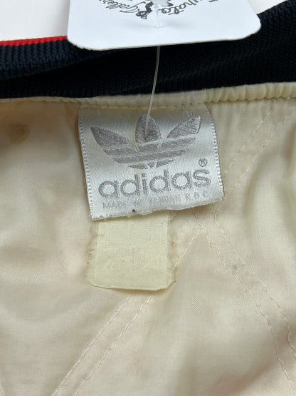 Vintage 80s Adidas Endurance Gurantee Tre Foil Two Tone Insulated Bomber Jacket Size XL