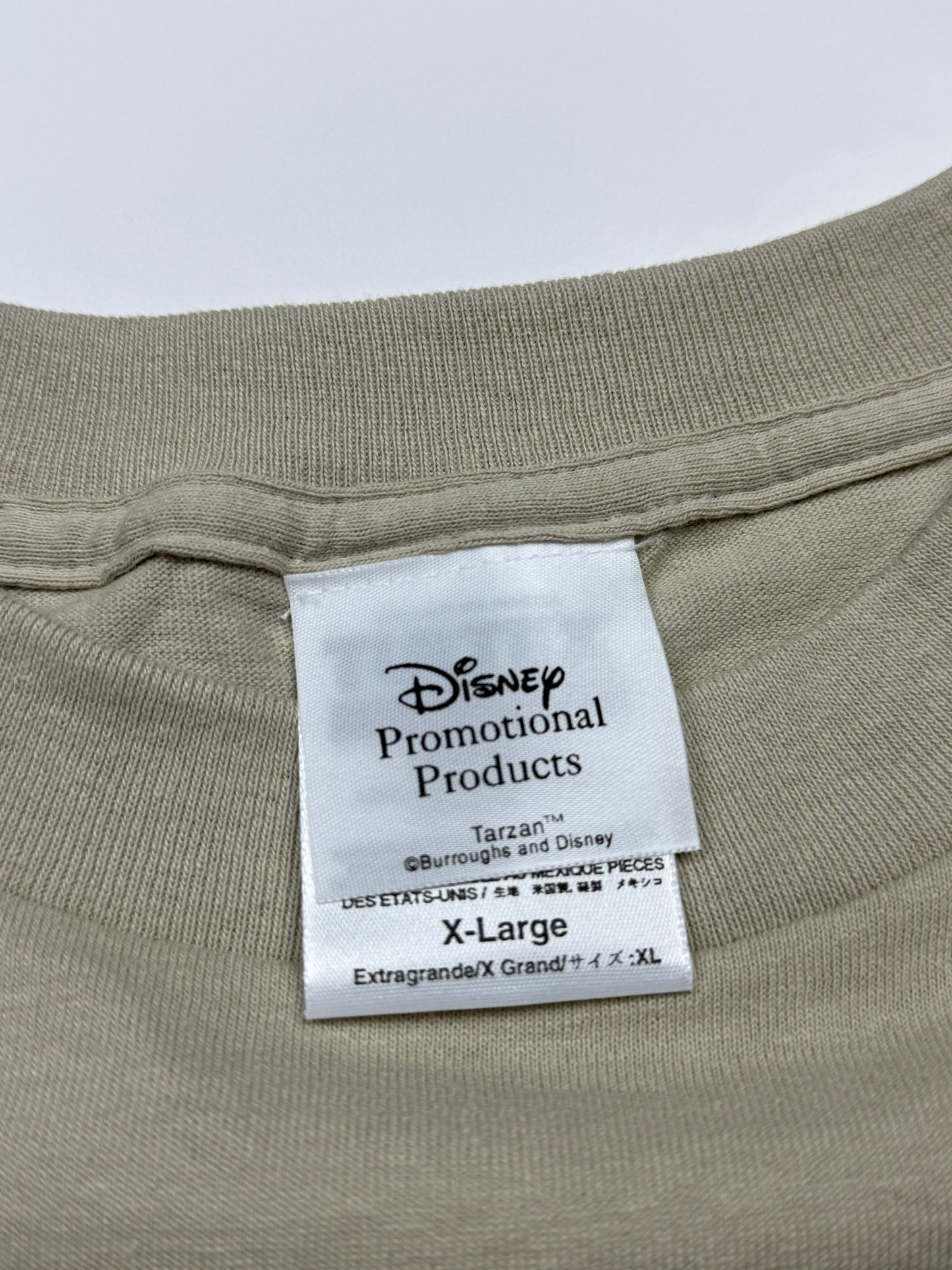 Vintage 1998 Tarzan Movie Promo Hand Drawing Title Hit Long Sleeve T Shirt Size XL