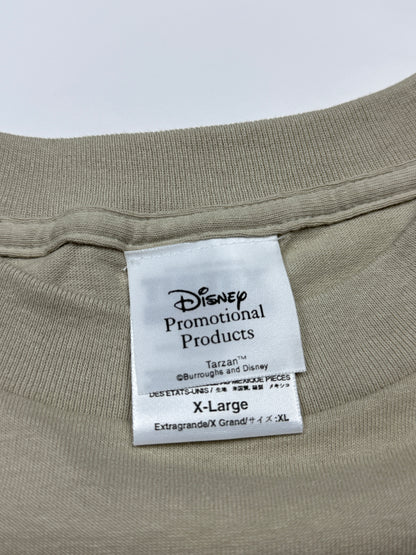 Vintage 1998 Tarzan Movie Promo Hand Drawing Title Hit Long Sleeve T Shirt Size XL
