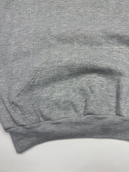 Vintage 80s Wear Guard Thermal Lined Blank Heather Gray Hooded Sweatshirt Size L