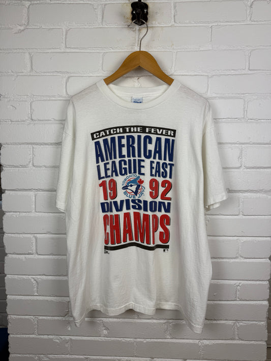 Vintage 1992 Toronto Blue Jays AL East Division Champs Salem Graphic T Shirt Size XL