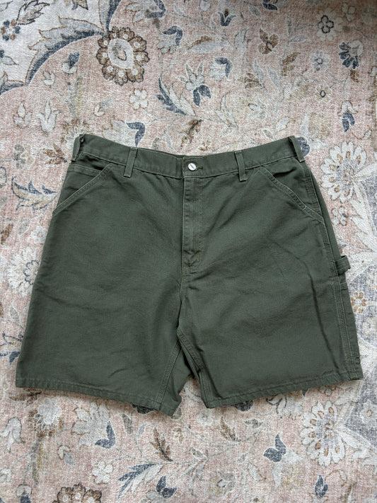 Vintage Carhartt Canvas Cargo Work Wear Shorts Size 35W