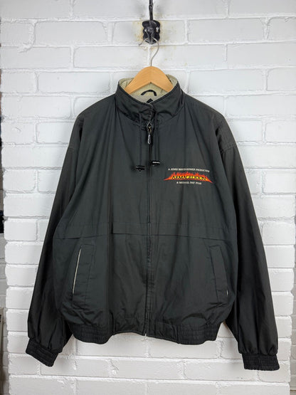 Vintage 1998 Armageddon Embroidered Cast And Crew Movie Film Windbreaker Jacket Size XL