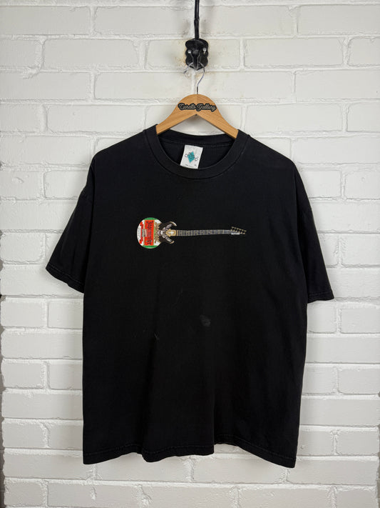 Vintage 90s Jagermeister Gibson Guitar Liquor Promo T Shirt Size XL
