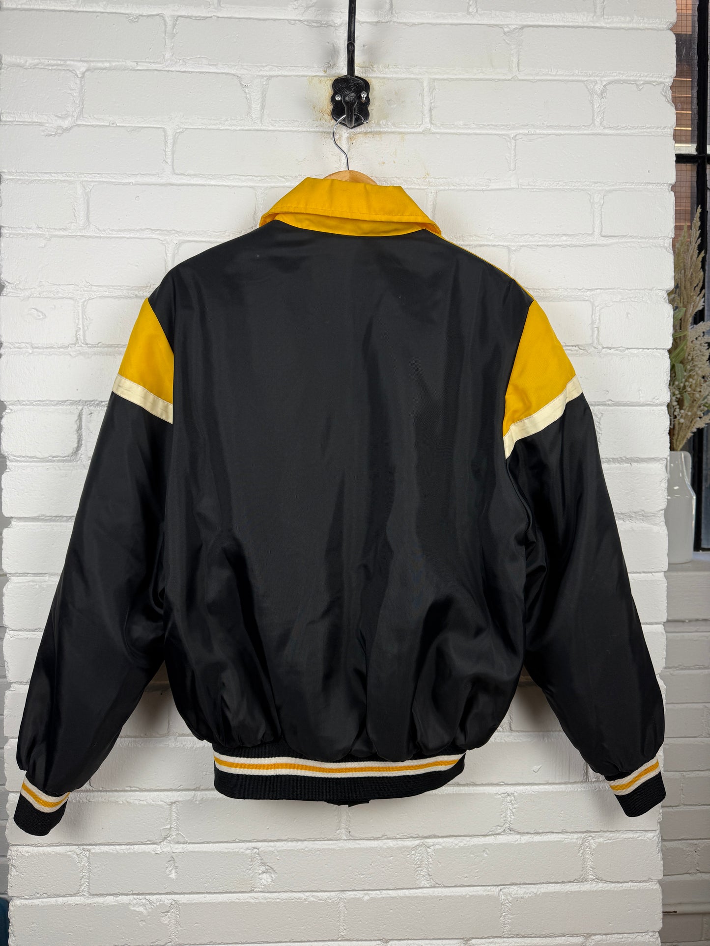 Vintage 80s Hamilton Tiger Cats Insulated Two Tone Bomber Jacket Size L