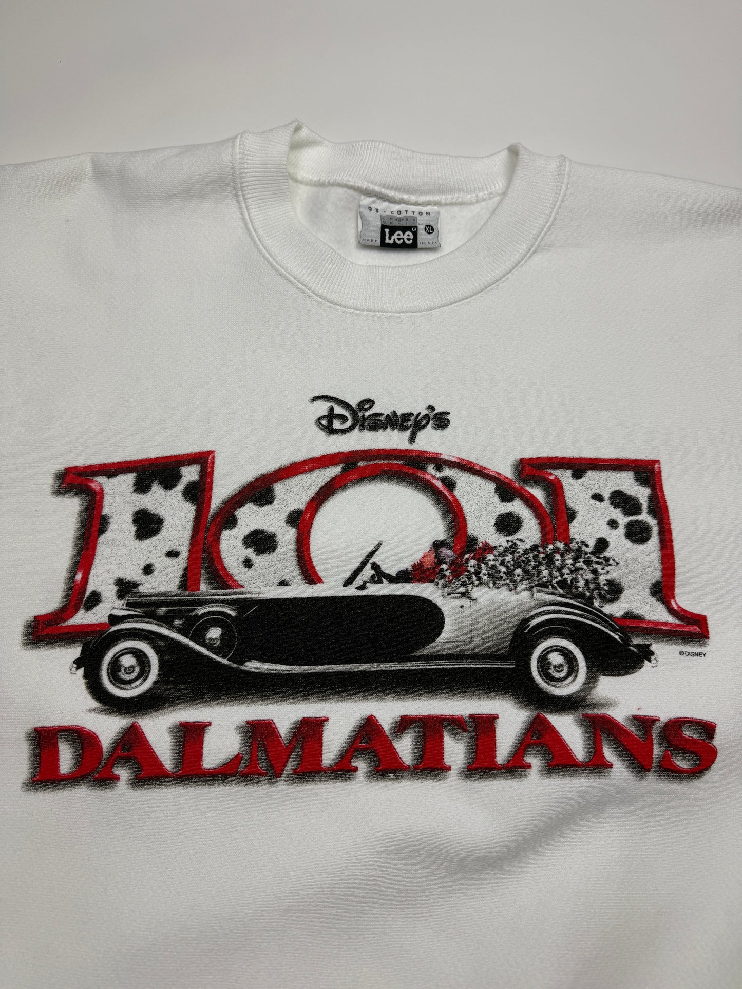 Vintage 90s 101 Dalmatians Disney Cruella Deville Movie Promo Sweatshirt Size XL