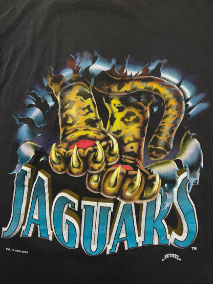 Vintage 1993 Jacksonville Jaguars Banned Logo NFL Breakthrough Nutmeg T Shirt Size XL 90s