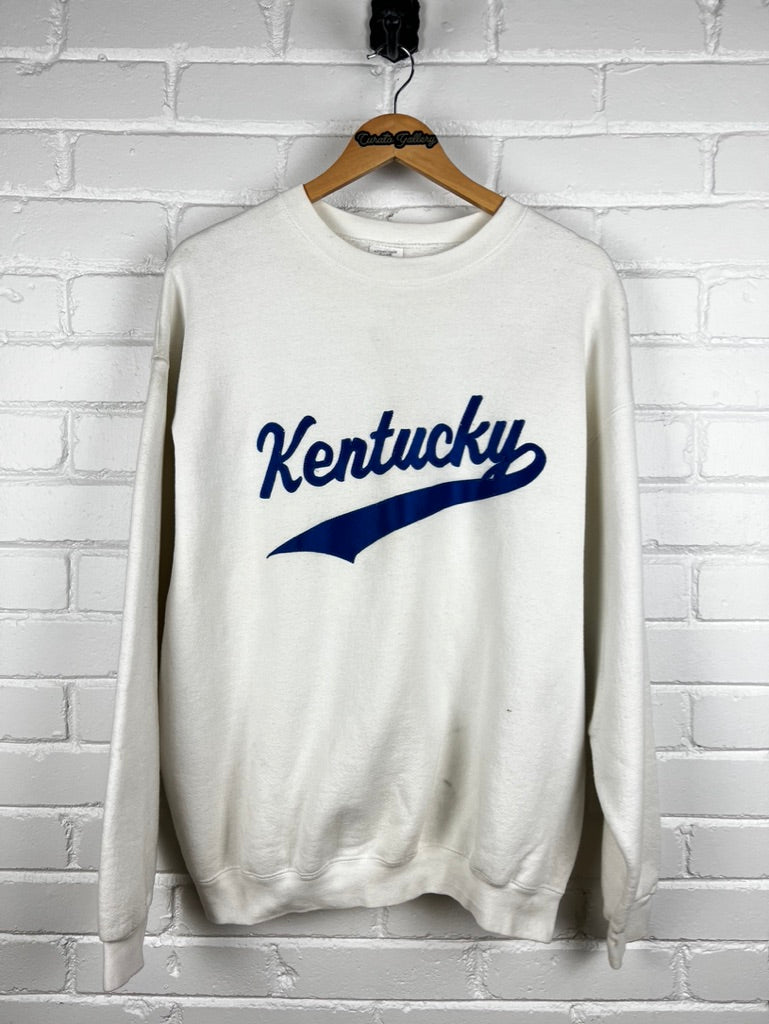 Vintage 90s Kentucky Wildcats NCAA Embroidered Script Colegiate Size L