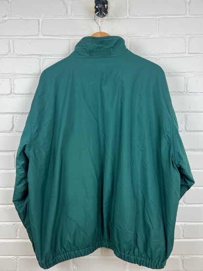 Vintage 90s Gap Fleece Lined Nylon Warm Up Bomber Jacket Size XL