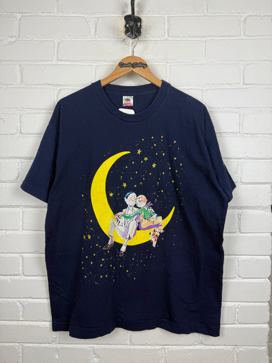 Vintage 90s Gershwin Musical Comedy Crazy For You Stars And Moon T Shirt Size XL