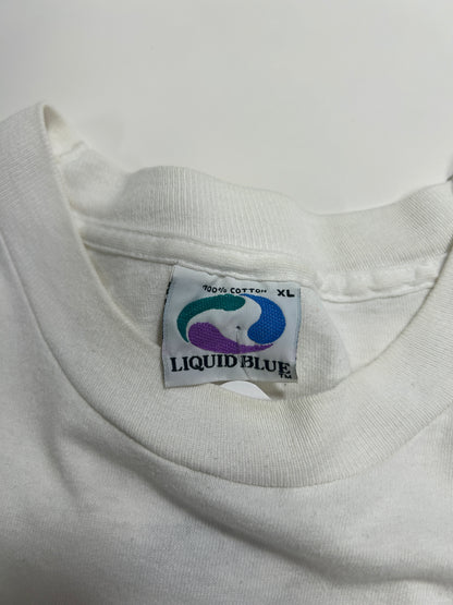 Vintage 1993 Grateful Dead Stealie Skull Liquid Blue Band Music T-Shirt Size XL 90s