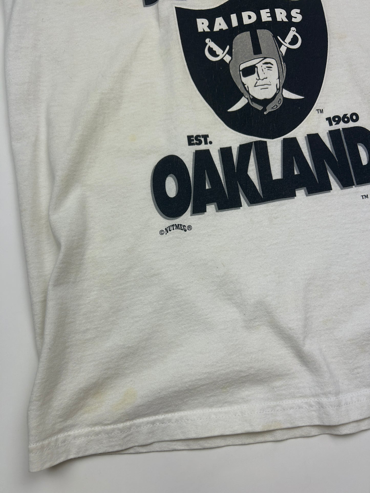 Vintage 1995 Oakland Raiders Home Sweet Home NFL Nutmeg T Shirt Size M 90s