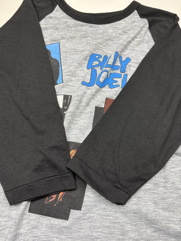 Vintage 1984 Billy Joel From A Piano Man To An Innocent Man Tour Music Raglan T Shirt Size XL 80s