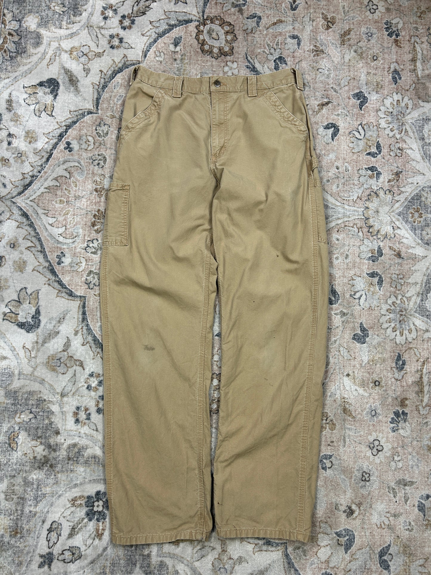 Carhartt Carpenter Work Wear Dungaree Fit Chino Pant Size 34W B151