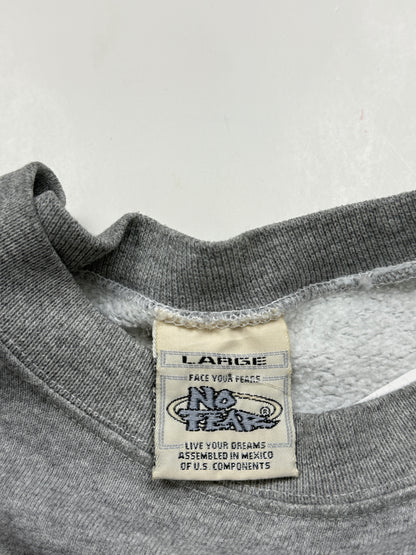 Vintage 90s No Fear Fear Nothing Embroidered Crewneck Sweatshirt Size L