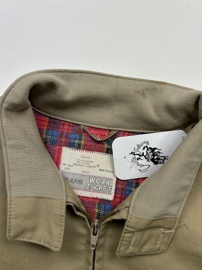 Vintage 80s/90s Sears Plaid Lined Work Jacket Harrington Style Light Jacket XXL
