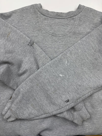 Vintage 90s Carhartt Embroidered Logo Paint Splattered Crewneck Sweatshirt Size L
