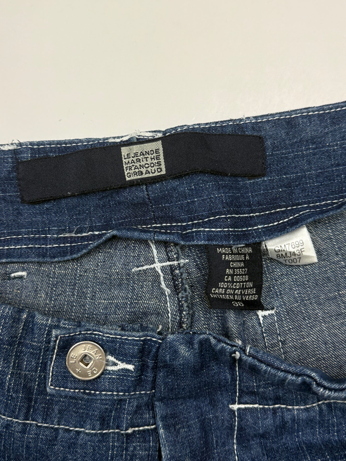 Vintage Y2K Marithe Francois Girbaud M+FG Baggy Cargo Denim Jeans Size 39W