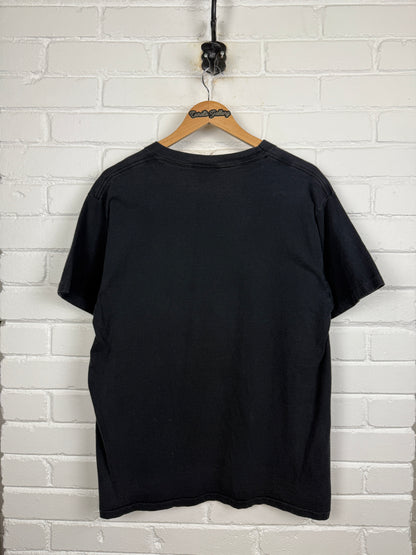 Vintage 1994 Looney Tunes Black Out Taz Bugs Daffy Sylvester Pool Table T Shirt  Size L 90s