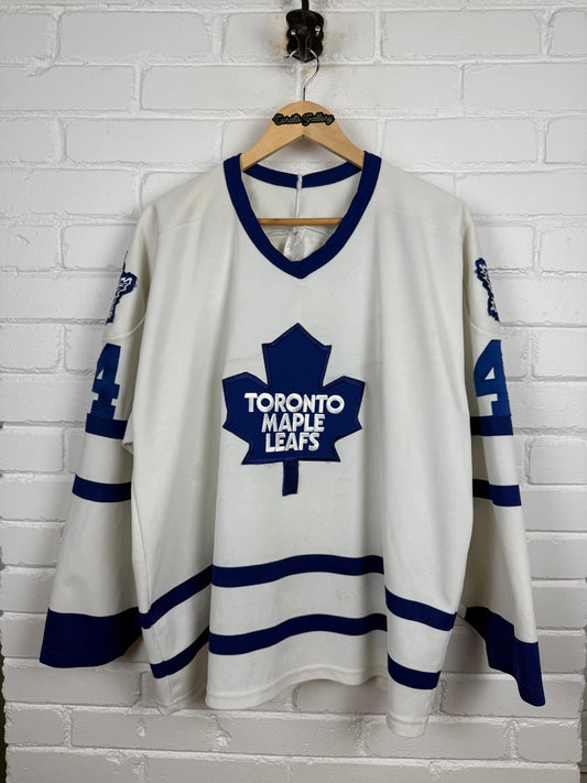 Vintage Yanic Perreault #44 Toronto Maple Leafs Stitched CCM Maska NHL Hockey Jersey Size XL
