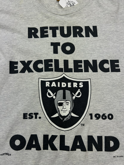 Vintage 1995 Oakland Raiders Home Sweet Home NFL Nutmeg T Shirt Size M 90s