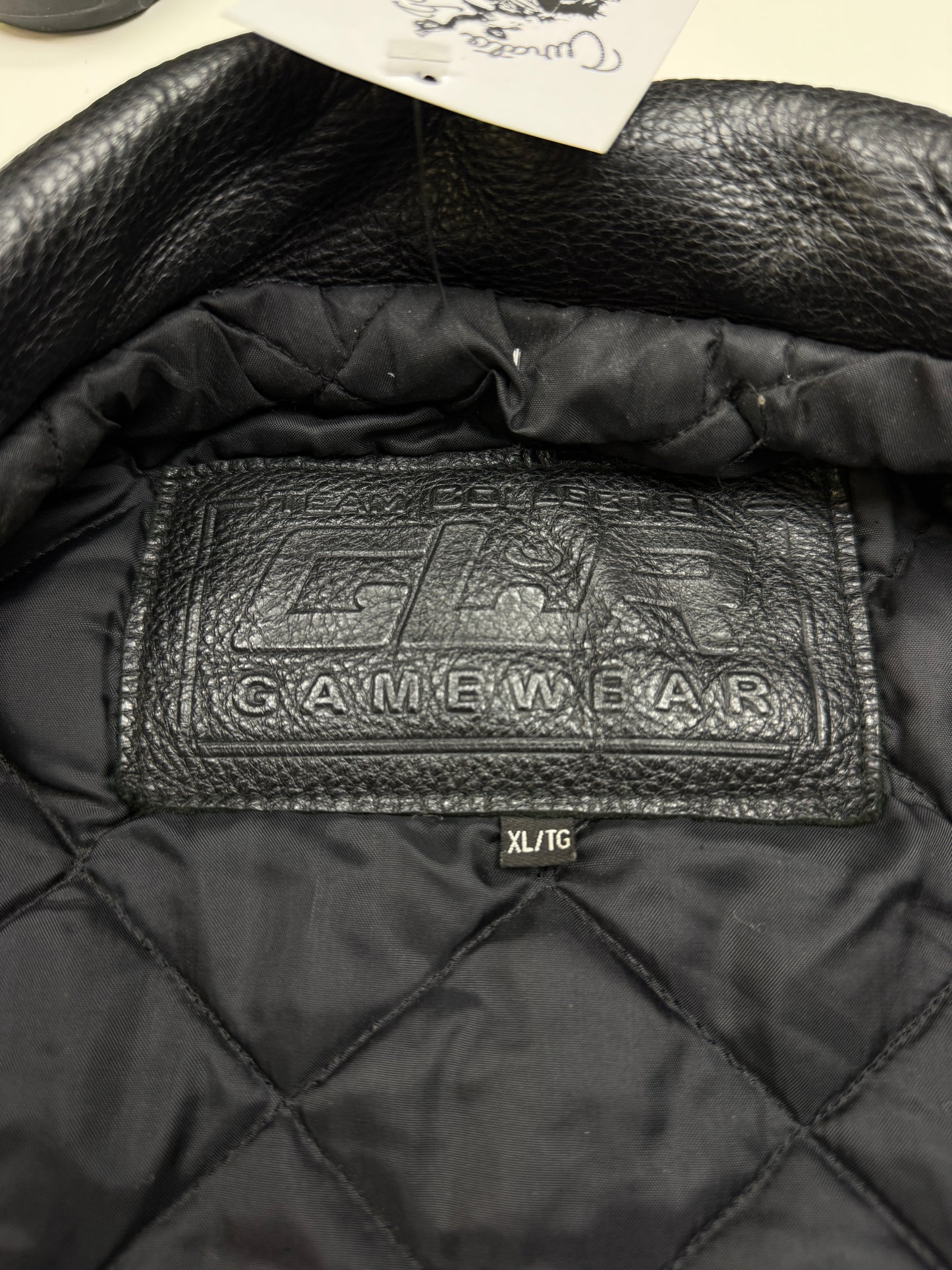 Vintage 90s Hamilton Tiger Cats Embroidered Wool Varsity Bomber Jacket Size XL