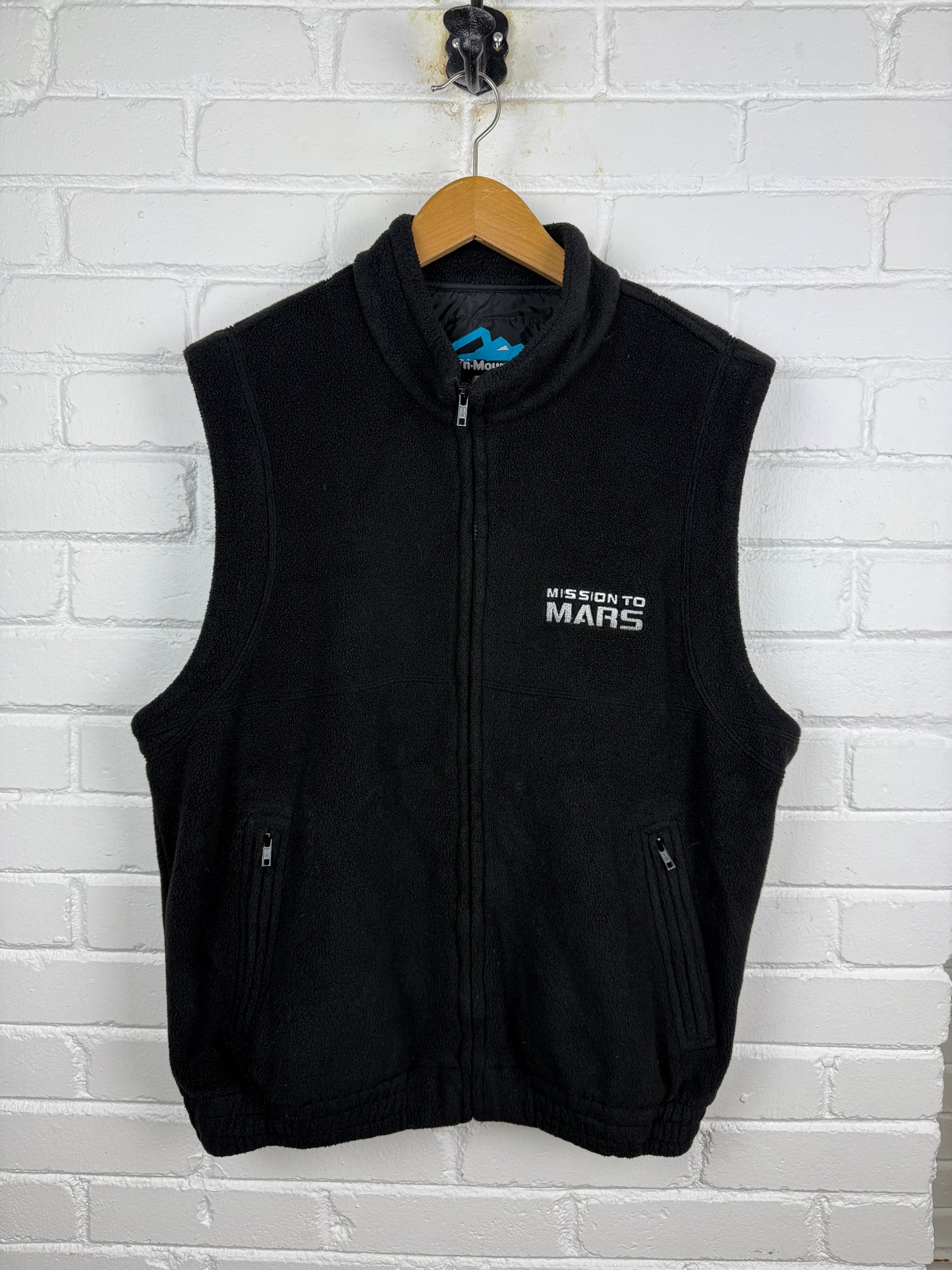 Vintage 90s Mission To Mars Movie Promo Embroidered Cast And Crew Fleece Vest Size L