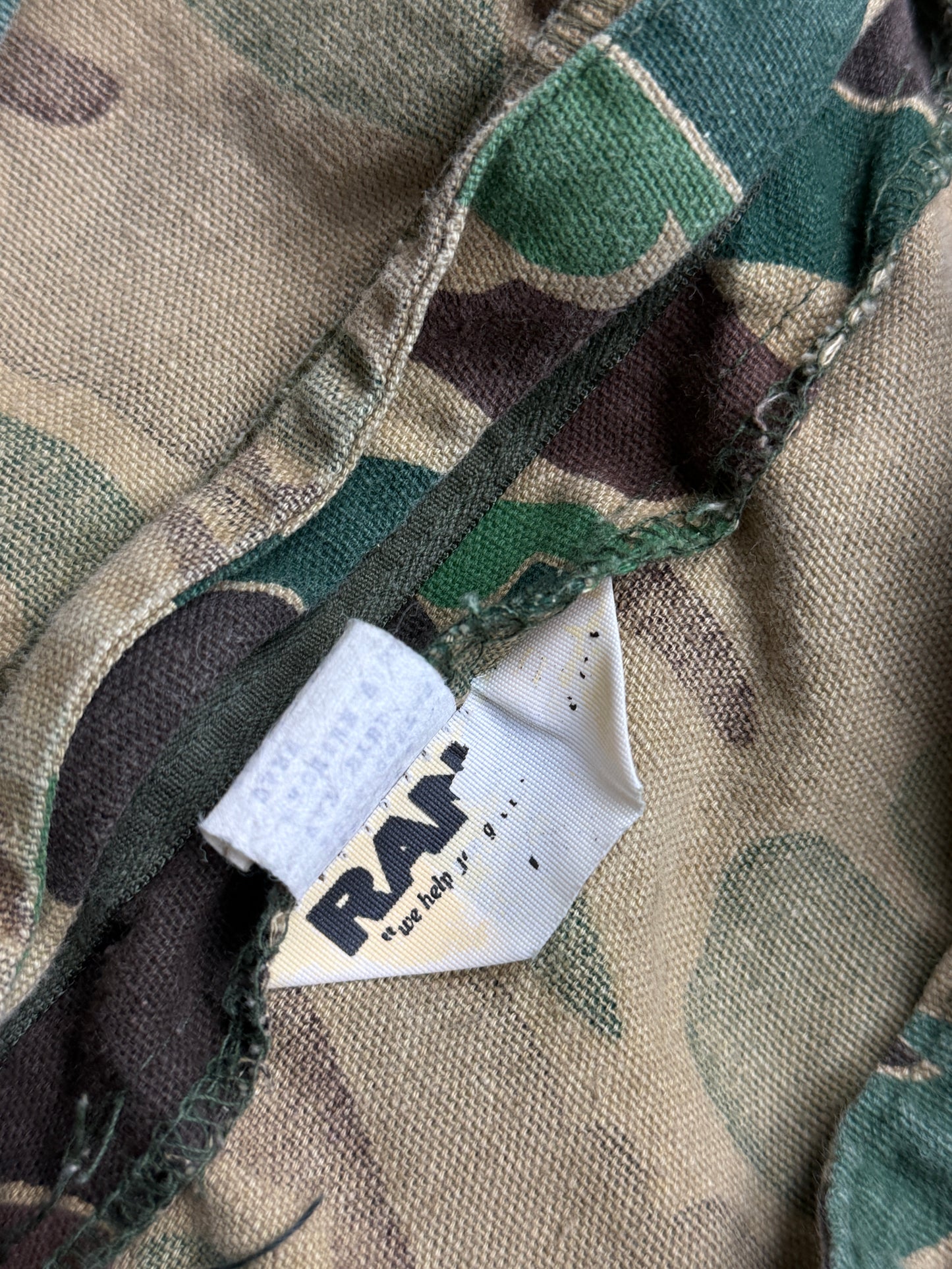 Vintage 70s/80s Military Fatigue 107 Duck Camo Hunter Light Weight Pant Size 40W