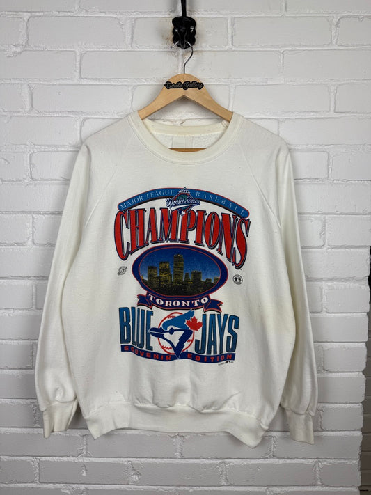 Vintage 1993 Toronto Blue Jays World Series Champs MLB Souvenir Edition Skyline Sweatshirt Size XL 90s