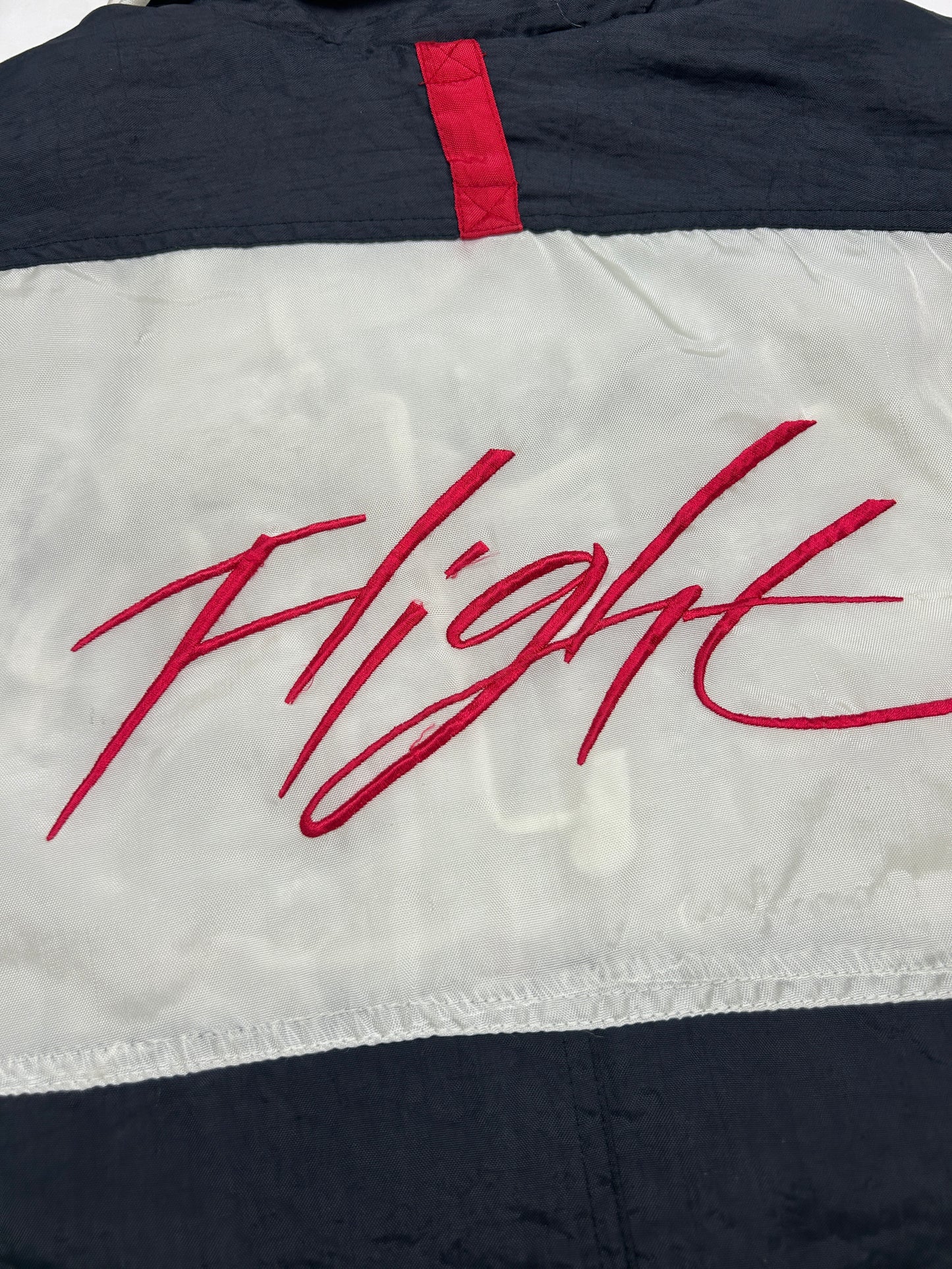 Vintage 80s/90s Nike Flight Embroidered Insulated Half Zip Pullover Jacket Size XL
