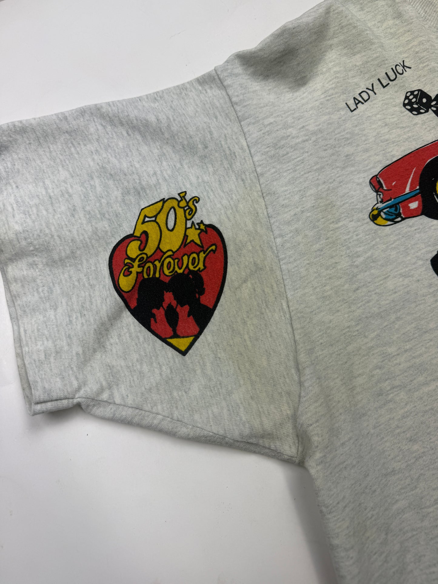 Vintage 1996 Cruisin Back To The 50s All Over Print Classic Cars Diner T Shirt Size XL