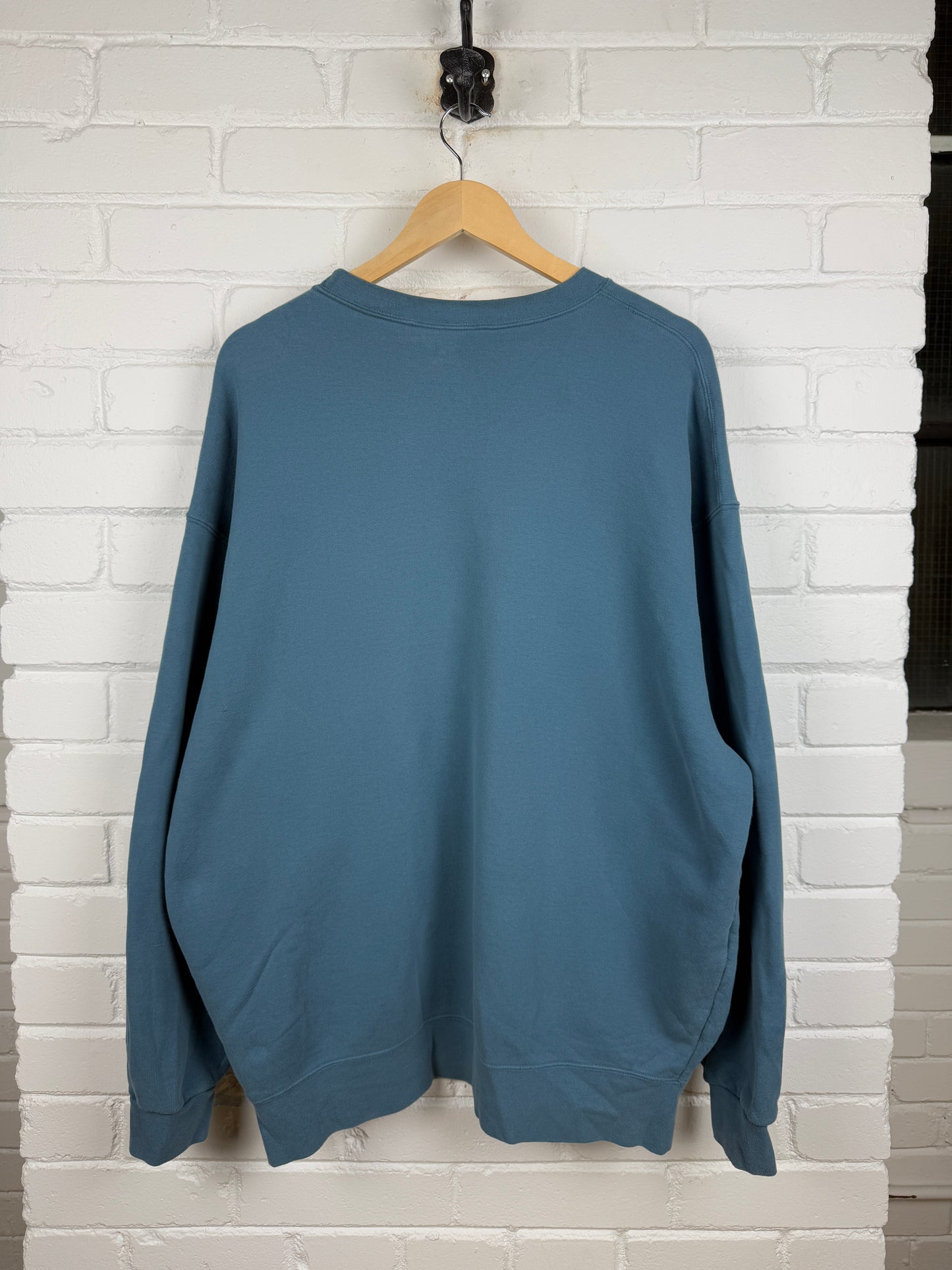 Russell Athletic Boxy Fit Blank Crewneck Sweatshirt Size XXL Faded Blue