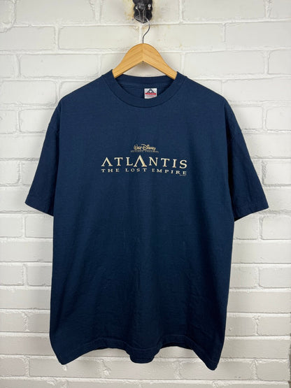 2001 Atlantis The Lost Emperor Disney Movie Promo T Shirt Size XL