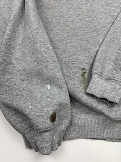 Vintage 90s Carhartt Embroidered Logo Paint Splattered Crewneck Sweatshirt Size L