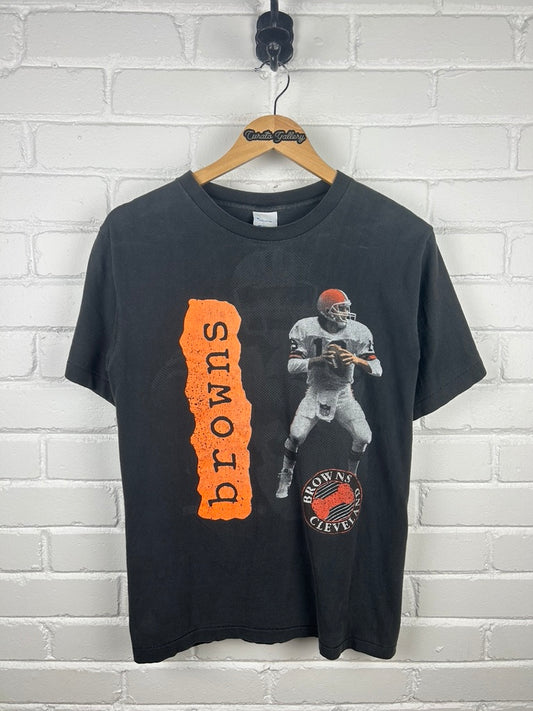 Vintage 90s Cleavland Browns Salem Sportswear Realistic Graphic NFL T Shirt Size M
