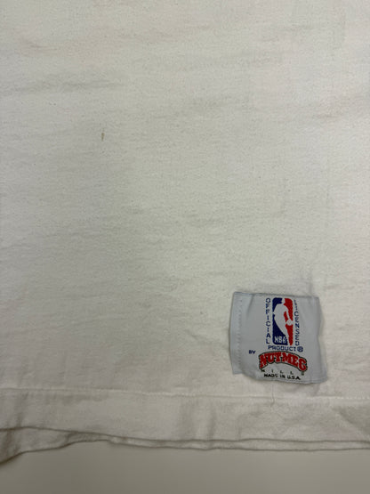 Vintage 1989 Dominique Wilkins #21 Atlanta Hawks NBA Basketball T Shirt Size XL 80s