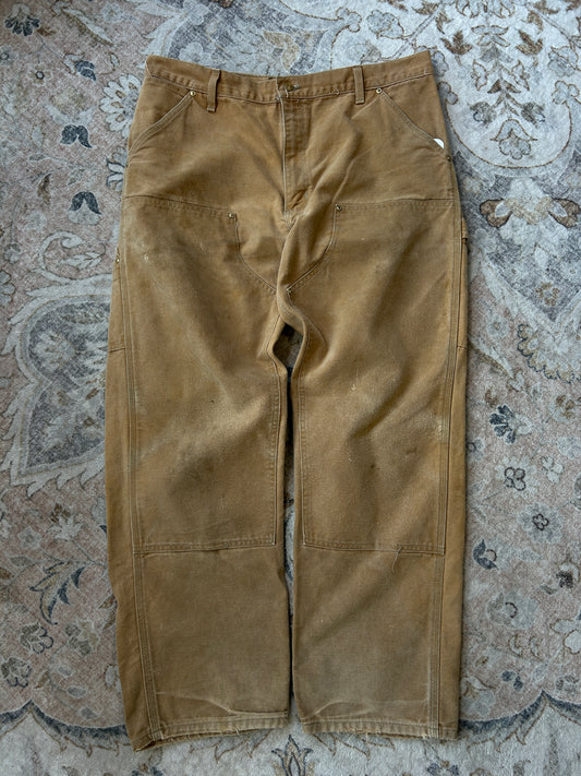 Vintage 90s Carhartt Canvas Work-Wear Double Knee Pants Size 37W