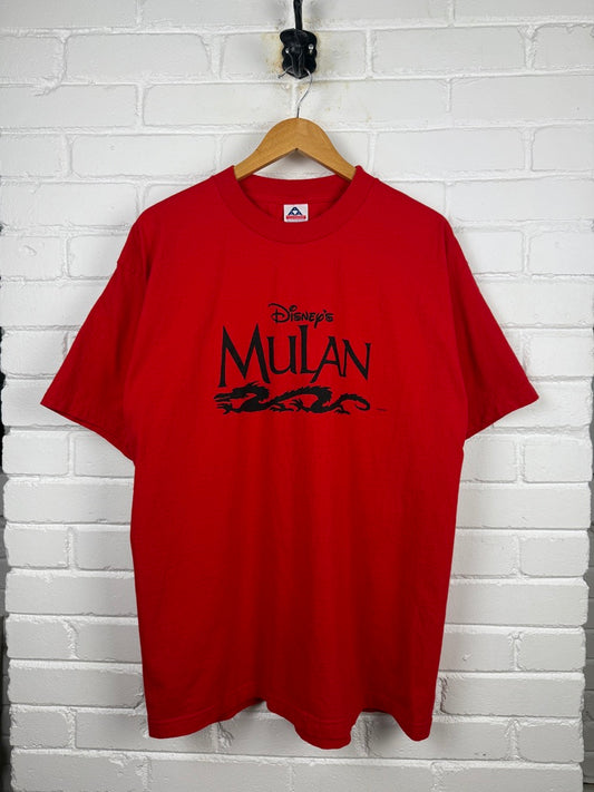 Vintage 1998 Disney Mulan Title Hit Movie Promo T Shirt Size XL