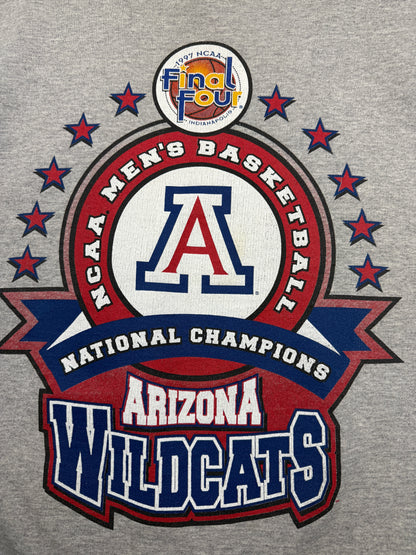 Vintage 1997 Arizona Wildcats NCAA Final 4 Basketball Crest Starter Sweatshirt Size XL