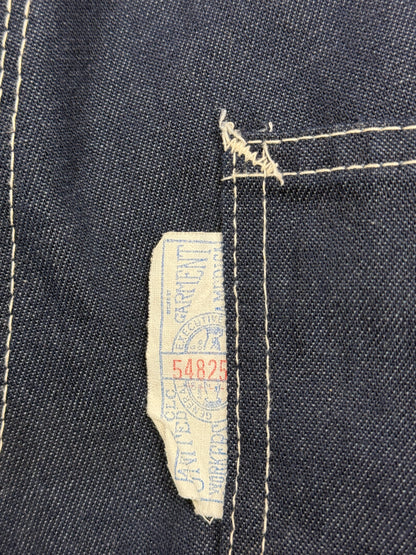 Vintage 60s/70s Sears Perma-Prest Carpenter Pants Denim Blue Jeans Size 35W
