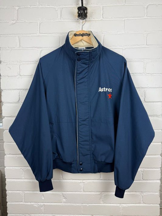 Vintage 80s Houston Astros MLB Baseball Spell Out Swingster Bomber Jacket Size M