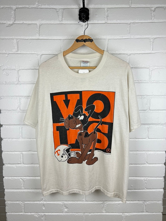 Vintage 90s Tennesse Volunteers Smokey Mascot Big Graphic T Shirt Size XL