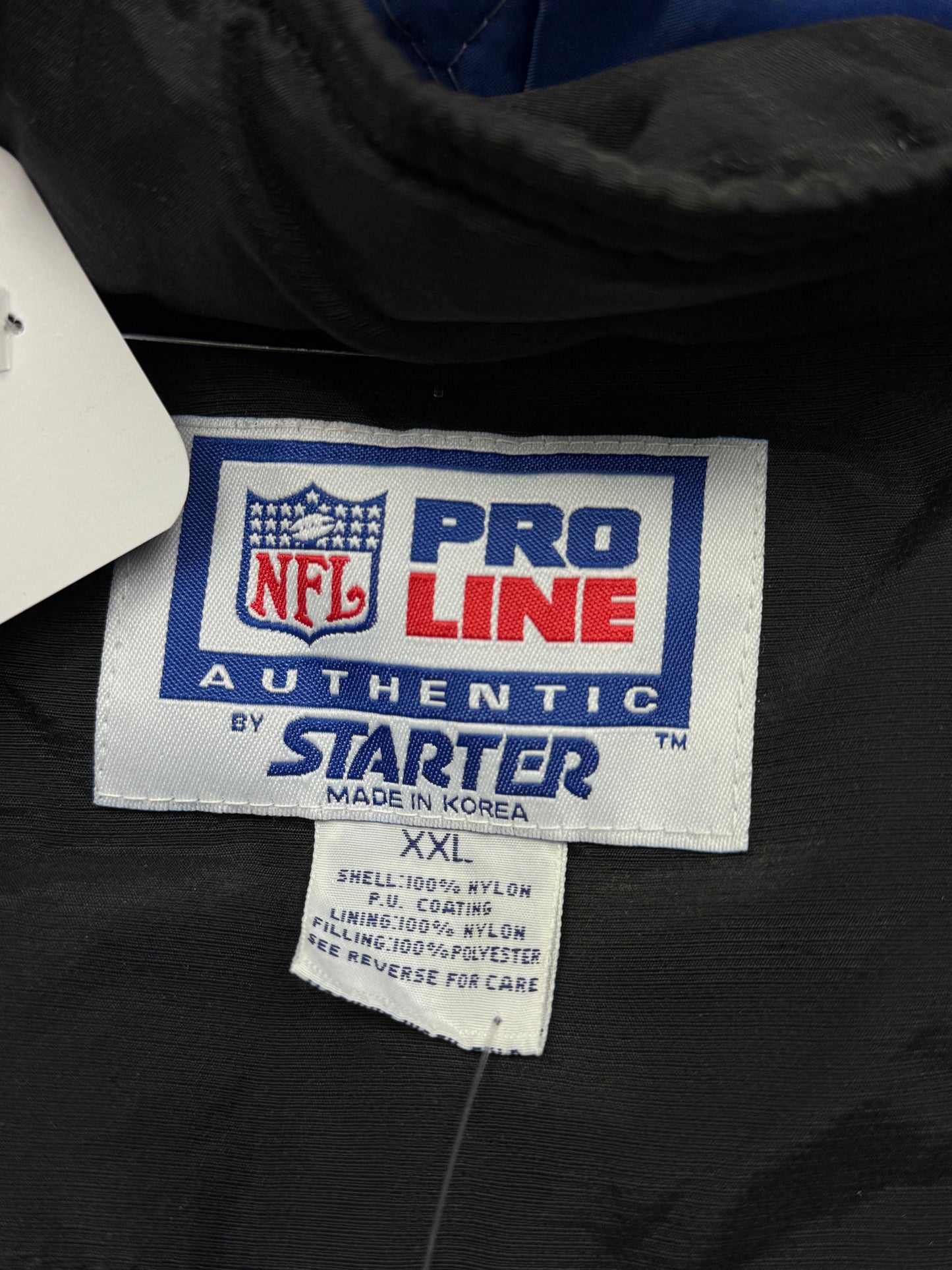 Vintage 90s St Louis Rams NFL Pro Line 1/2 Zip Starter Insulated Jacket Size XXL Black