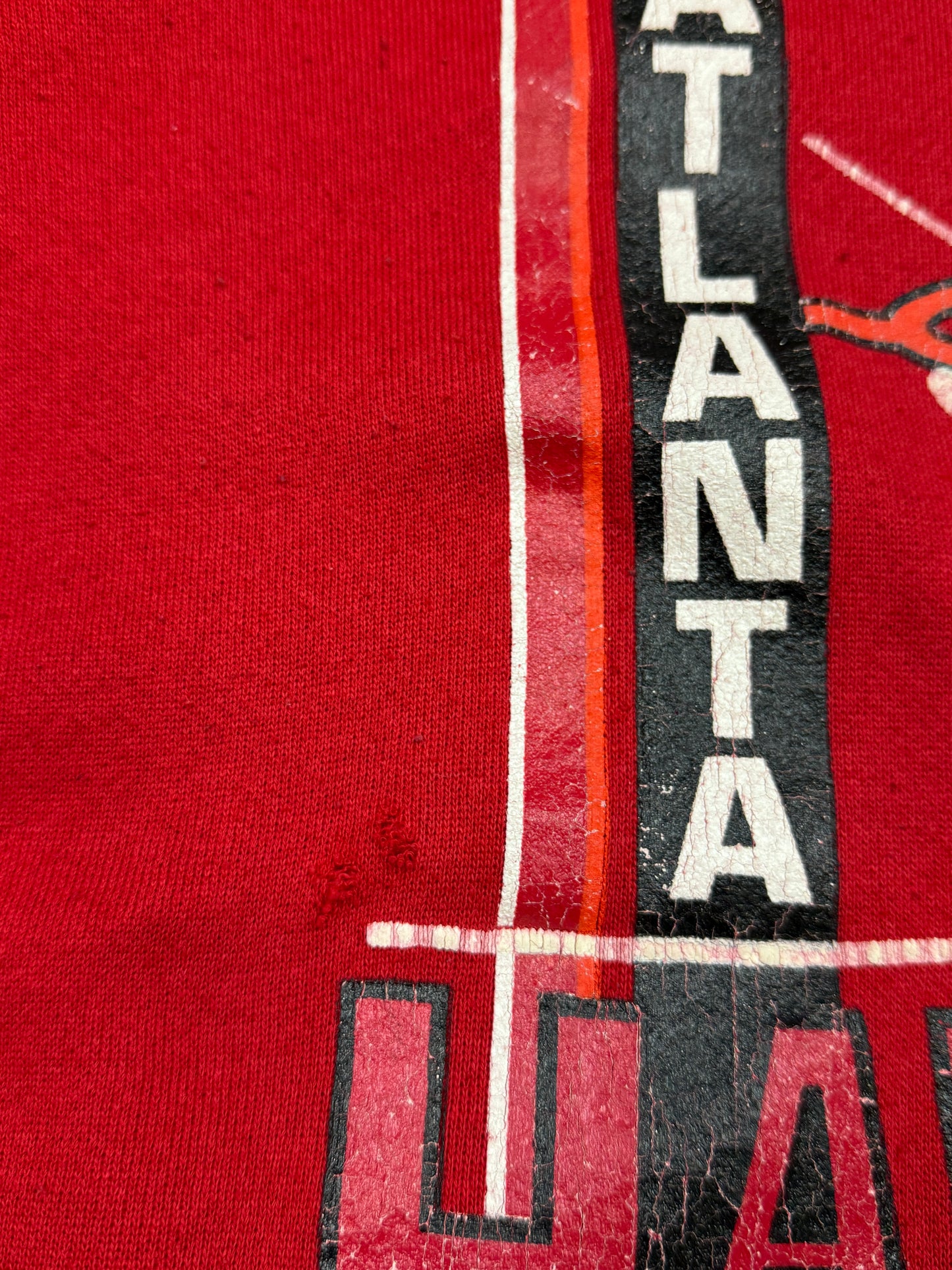 Vintage 80s Atlanta Hawks NBA Basketball Graphic Crewneck Sweatshirt Size L