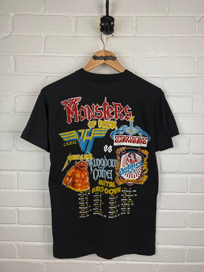 Vintage 1988 Van Halen Monsters Of Rock Metal Madness Metallica Band T Shirt Size M 80s