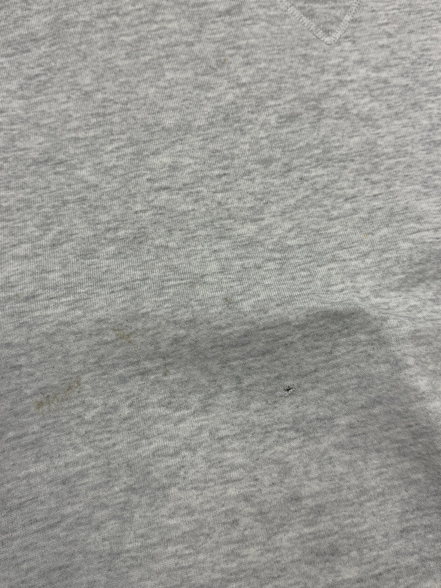 Vintage 90s Russell Athletic Cropped Boxy Fit Blank Crewneck Sweatshirt Size L Heather Gray